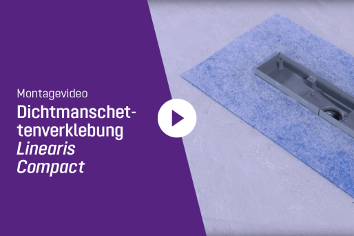 Vidéo : collage des manchons d'étanchéité du caniveau de douche Linearis Compact Vidéo : collage des manchons d'étanchéité du caniveau de douche Linearis Compact