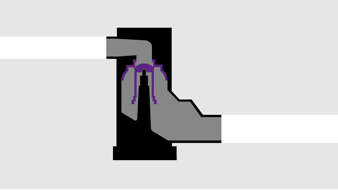 Schéma de fonctionnement : Dispositif de boucle anti-retour CleverLoop sans fonctionnement par pompe Schéma de fonctionnement : Dispositif de boucle anti-retour CleverLoop sans fonctionnement par pompe