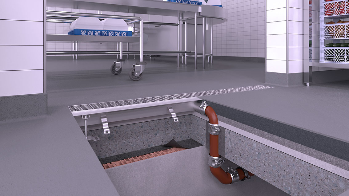 Caniveau de porte et de rénovation