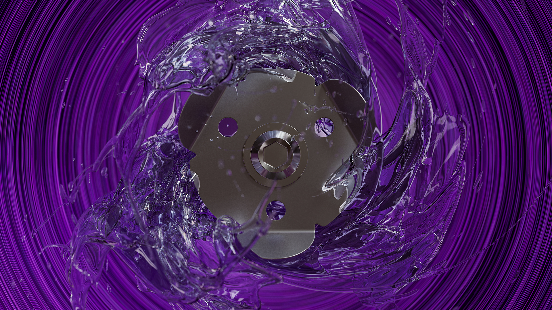 Couteaux ultra-tranchants Couteaux d'un petit poste de relevage à eau rotative.