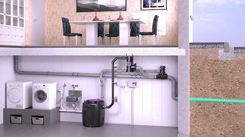 Exemple d'installation : le Dispositif de boucle anti-retour CleverLoop dans une maison individuelle Exemple d'installation : le Dispositif de boucle anti-retour CleverLoop dans une maison individuelle