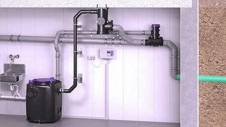 Proposition d'installation du dispositif de boucle anti-retour CleverLoop et du Dispositif de ventilation CleverVent dans une cave Proposition d'installation du dispositif de boucle anti-retour CleverLoop et du Dispositif de ventilation CleverVent dans une cave