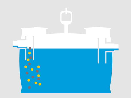 Esquisse : introduction de l'eau contaminée Esquisse : introduction de l'eau contaminée