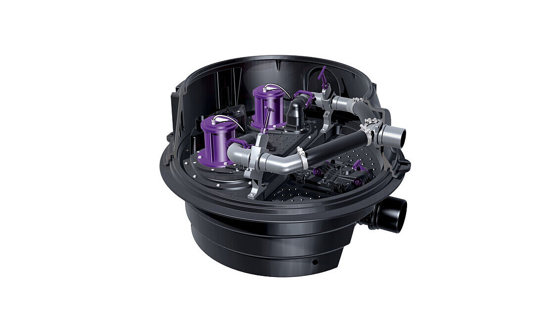 Poste de relevage hybride Ecolift XL, pour installation ultra-basse, pose sèche