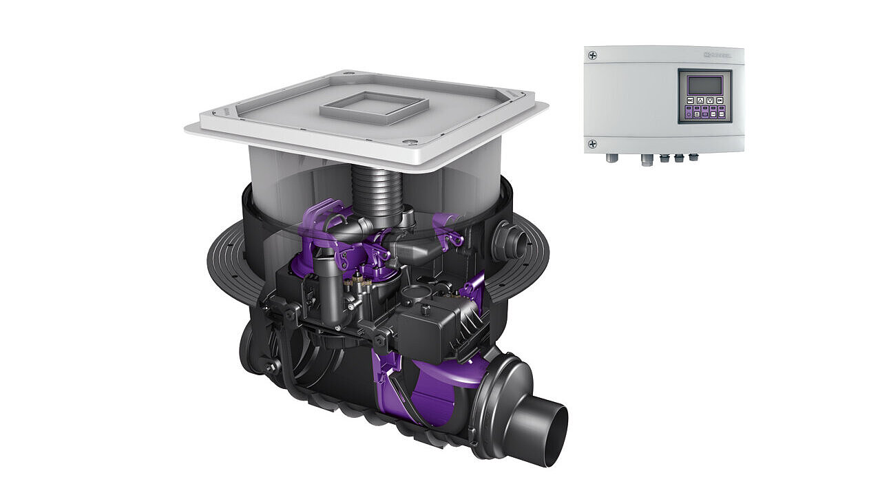 Poste de relevage hybride Ecolift, pour la pose encastrée en dalle