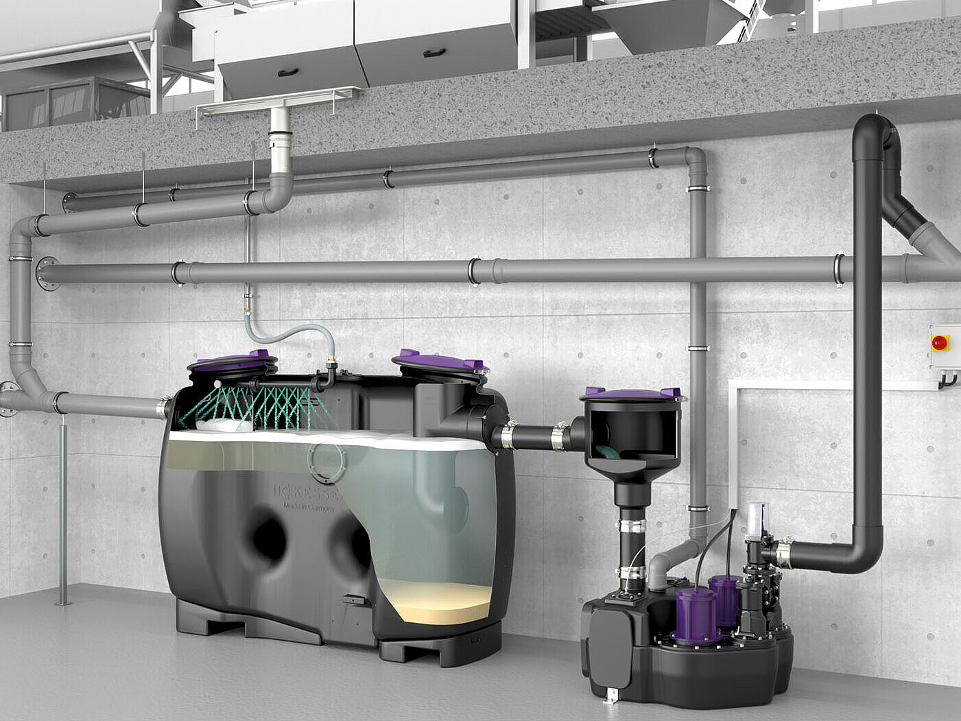 Installation diagram of EasyStarch free starch separator