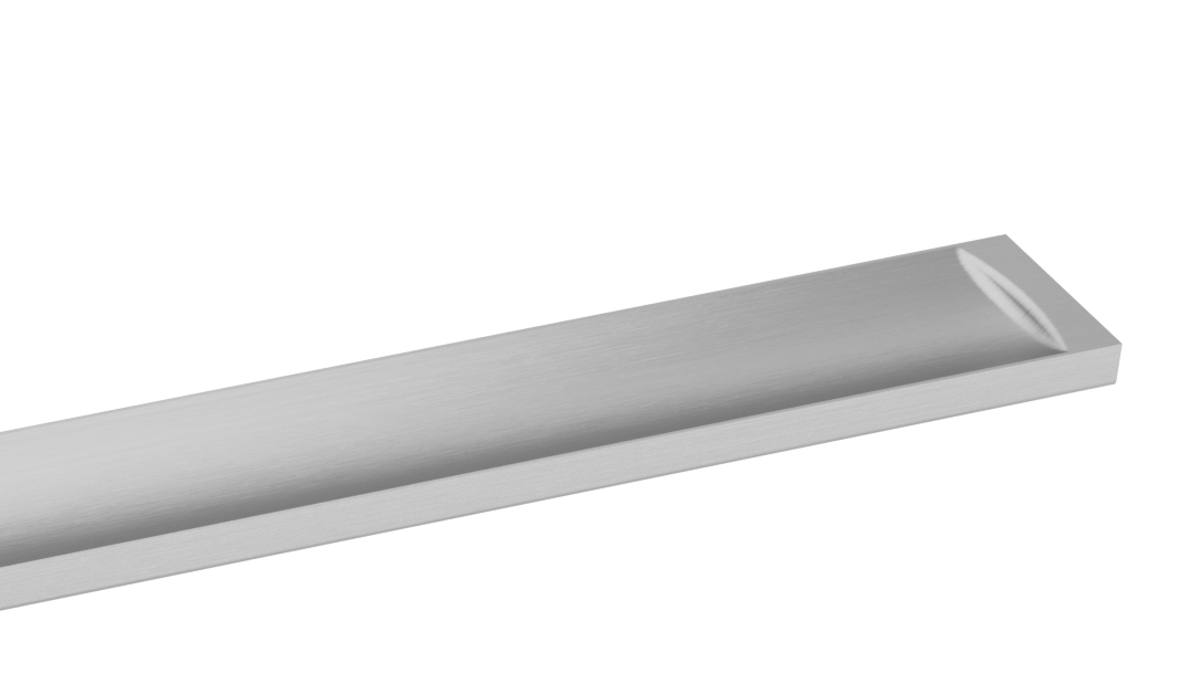 Le profilé du Linearis Infinity est en acier inoxydable 316L brossé ou poli
