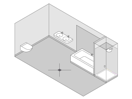 Salle de bains privative avec baignoire sans douche, équipée d'un receveur de douche avec paroi de douche et d'un siphon de sol dans la pièce. Salle de bains privative avec baignoire sans douche, équipée d'un receveur de douche avec paroi de douche et d'un siphon de sol dans la pièce.