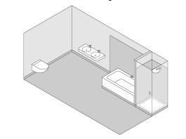 Salle de bains privative avec baignoire sans douche et avec receveur de douche équipé d'une paroi de douche. Salle de bains privative avec baignoire sans douche et avec receveur de douche équipé d'une paroi de douche.