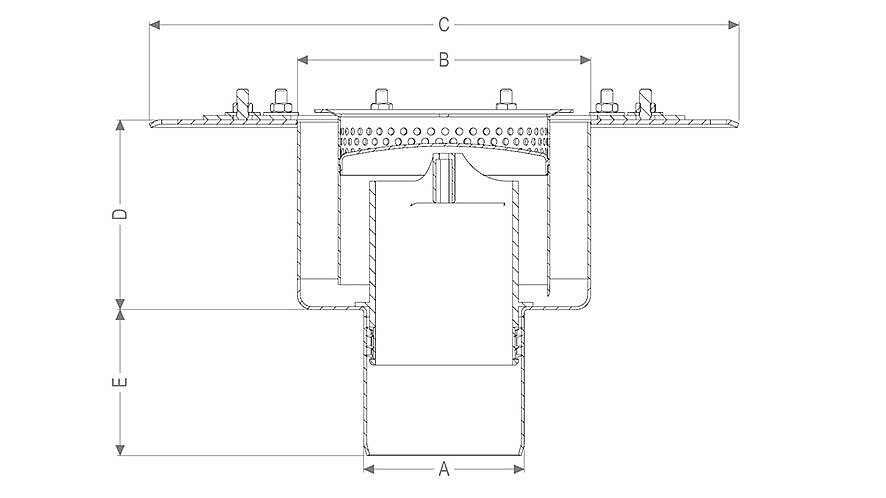 Tableau du corps de base avec écoulement vertical pour les grandes dimensions
