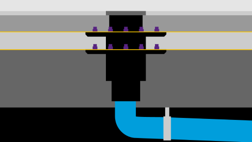 Schéma d'installation de l'étanchéité avec des membranes d'étanchéité