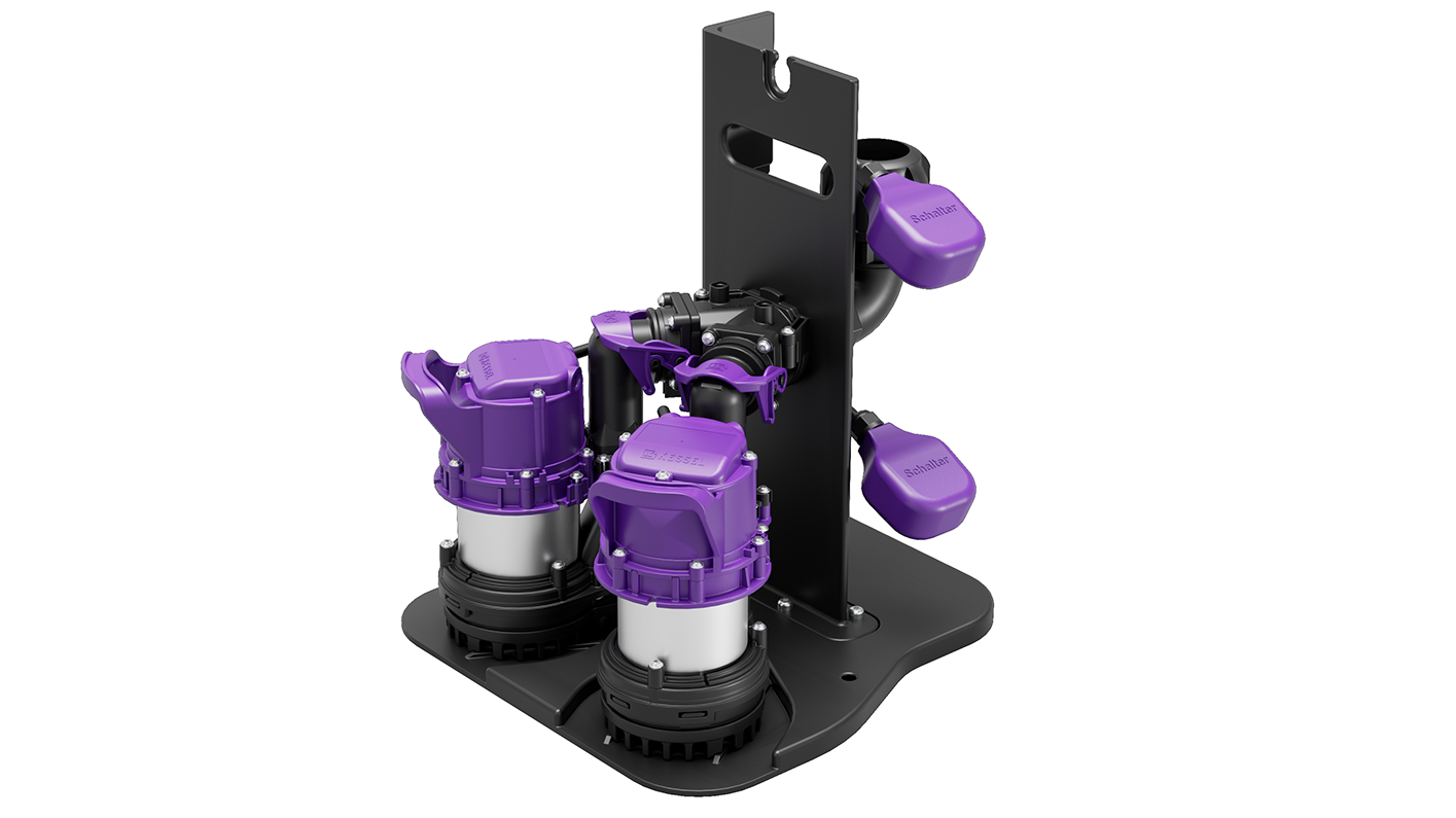Kit d’installation de pompe Retrofit S Duo GTF 500 pour pose immergée dans une cuve sur site