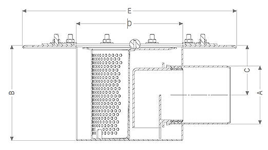 Tableau du corps de base avec écoulement latéral pour les grandes dimensions